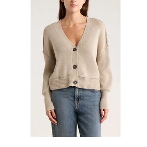 RDI Taupe Button-Up Cardigan